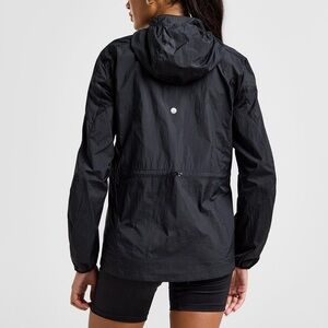 Athleta Women's Black Hooded Anorak rain Jacket